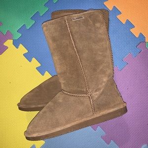 Tan Bearpaw women’s size 7 suade high boots w rubber sole